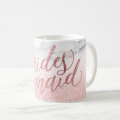 PixDezines Bridesmaid/Imitate Rose Gold/Moderne Sc Kaffeetasse (VorderseiteRechts)