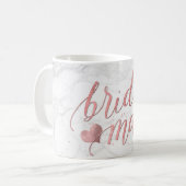 PixDezines Bridesmaid/Imitats Rose Gold/Modernes D Kaffeetasse (Vorderseite Links)
