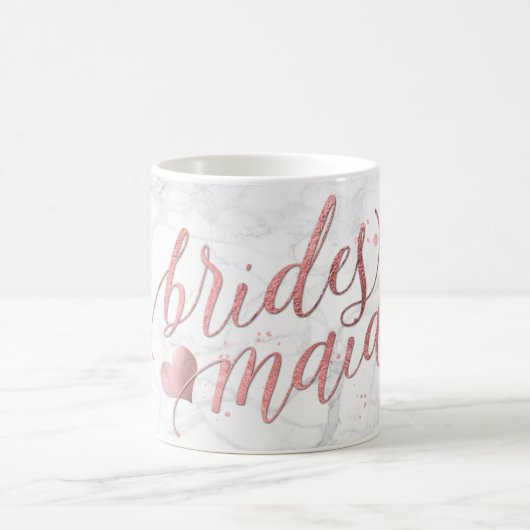 PixDezines Bridesmaid/Imitats Rose Gold/Modernes D Kaffeetasse (Mittel)