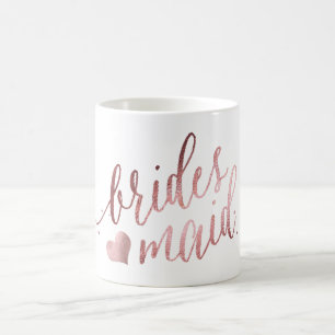 PixDezines Bridesmaid/Imitats Rose Gold/Modernes D Kaffeetasse