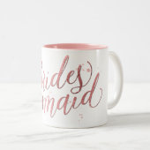 PixDezines Bridesmaid/Imitats Rose Gold/Modernes D Zweifarbige Tasse (VorderseiteRechts)