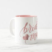 PixDezines Bridesmaid/Imitats Rose Gold/Modernes D Zweifarbige Tasse (Vorderseite Links)