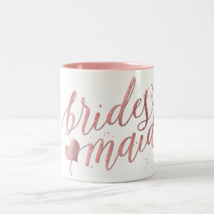 PixDezines Bridesmaid/Imitats Rose Gold/Modernes D Zweifarbige Tasse