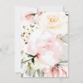 PixDezines Brunch Bubbly Creme Blush Rose Einladung (Rückseite)