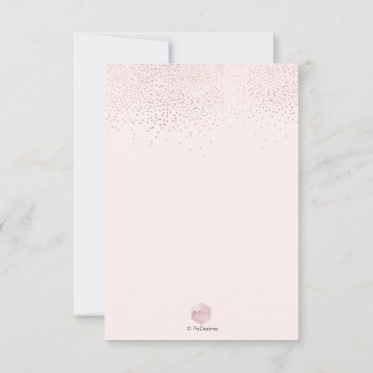 PixDezines Brunch+Bubbly Pink Champagne Einladung (Rückseite)