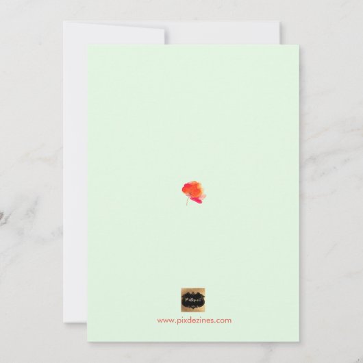 PixDezines Brunch & Bubbly Spring Floral/Coral+Min Einladung (Rückseite)