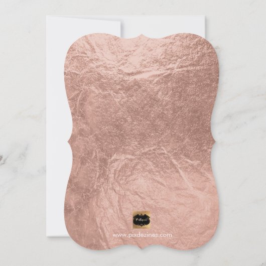 PixDezines Brunch N Bubbly/Rose Gold Confetti Einladung (Rückseite)