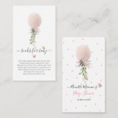 PixDezines Buchanforderung, Glitzer blushRose Ball Begleitkarte (Vorne/Hinten)