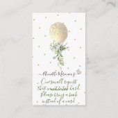 PixDezines Buchanforderung, Watercolor Gold Ballon Begleitkarte (Rückseite)