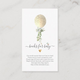 PixDezines Buchanforderung, Watercolor Gold Ballon Begleitkarte