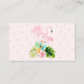 PixDezines Buchanfrage, Aquarellfarben, Flamingos Begleitkarte (Rückseite)