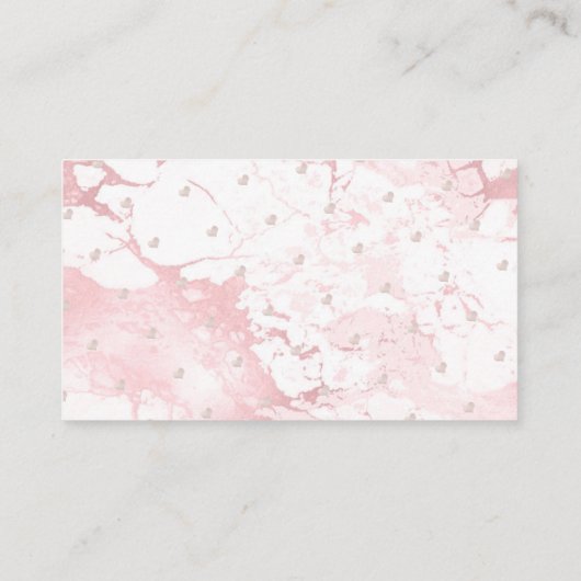 PixDezines Buchanfrage, Blush-Marmor+Herz-Enclo Platzkarte (Rückseite)
