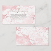 PixDezines Buchanfrage, Blush-Marmor+Herz-Enclo Platzkarte (Vorne/Hinten)