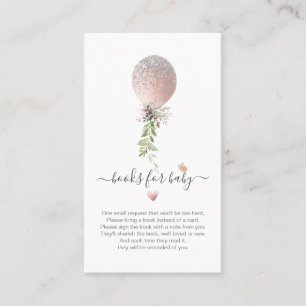PixDezines Buchanfrage Glitter Dusty Rose Ballon Platzkarte