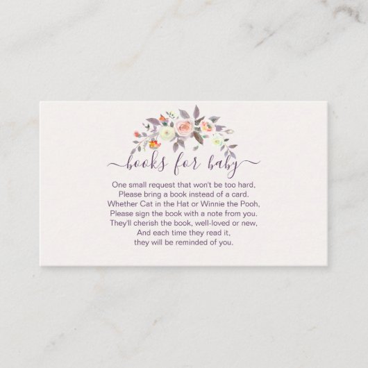 PixDezines Buchanfrage, Pastel Garden Rose Begleitkarte (Vorderseite)