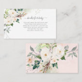 PixDezines Buchanfrage, Rose für Wasserfarbenpinse Platzkarte (Vorne/Hinten)