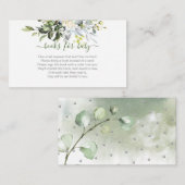 PixDezines Buchanfrage, Wasserfarben Grün Begleitkarte (Vorne/Hinten)