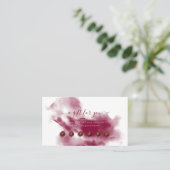 PixDezines Burgund Wasserfarbenkarte Visitenkarte (Stehend Vorderseite)