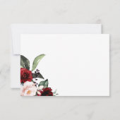 PixDezines Burgundy Blush Blooms DETAILS-KARTEN Einladung (Rückseite)