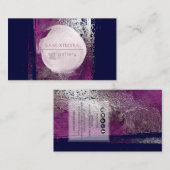 PixDezines Burgundy Imitats Metallische Pinselstri Visitenkarte (Vorne/Hinten)