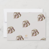 PixDezines Burgundy Monstera Imitate Gold Save The Date (Rückseite)