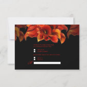 PixDezines BURNT ORANGE CALLA LILY-EINLADUNGEN RSVP Karte (Rückseite)