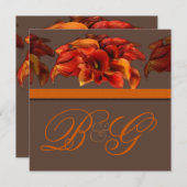 PixDezines BURNT ORANGE CALLA LILY INVITATIONEN Einladung (Vorne/Hinten)