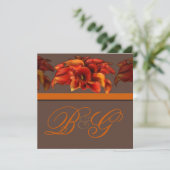 PixDezines BURNT ORANGE CALLA LILY INVITATIONEN Einladung (Stehend Vorderseite)