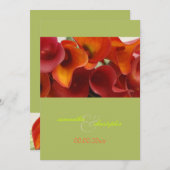 PixDezines BURNT ORANGE CALLA LILY INVITATIONEN Einladung (Vorne/Hinten)