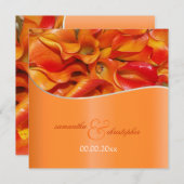 PixDezines BURNT ORANGE CALLA LILY INVITATIONEN Einladung (Vorne/Hinten)