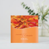 PixDezines BURNT ORANGE CALLA LILY INVITATIONEN Einladung (Stehend Vorderseite)