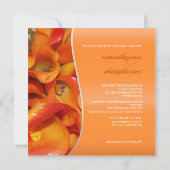 PixDezines BURNT ORANGE CALLA LILY INVITATIONEN Einladung (Rückseite)