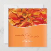 PixDezines BURNT ORANGE CALLA LILY INVITATIONEN Einladung (Vorderseite)