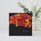 PixDezines BURNT ORANGE CALLA LILY INVITATIONEN Einladung (Stehend Vorderseite)