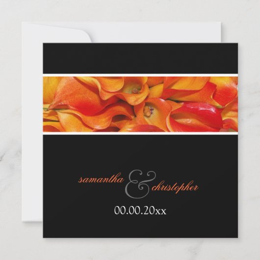 PixDezines BURNT ORANGE CALLA LILY INVITATIONEN Einladung (Vorderseite)