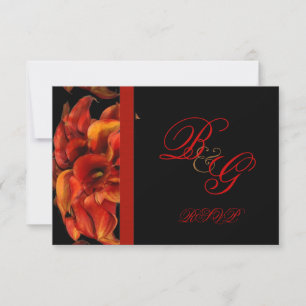 PixDezines BURNT ORANGE CALLA LILY INVITATIONEN RSVP Karte