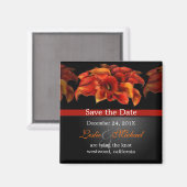 PixDezines Burnt Orange Calla Lily, Save the Date Magnet (Vorderseite/Rückseite)