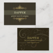 PixDezines Button mit eleganten Streifen+Rollen/Ta Visitenkarte (Vorne/Hinten)