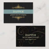 PixDezines Button mit eleganten Streifen+Rollen/Ta Visitenkarte (Vorne/Hinten)