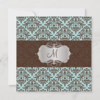 PixDezines Céline Damask, blau+braun