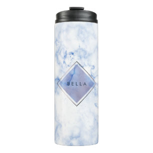 PixDezines CERULEAN BLAUE MARBLE Thermosbecher