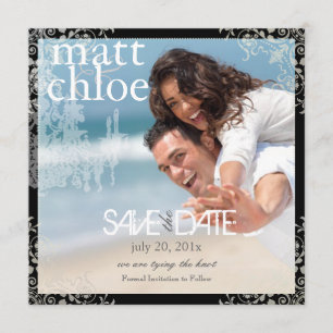 PixDezines Chadelier+Filigree/rett-Datum/Farbfarbe Save The Date