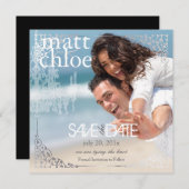 PixDezines Chadelier+Filigree/rett Save The Date (Vorne/Hinten)