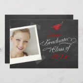 PixDezines Chalkboard-Abschluss Einladung (Vorne/Hinten)