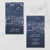 PixDezines Chalkboard-Architektenpläne Visitenkarte (Vorne/Hinten)