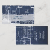PixDezines Chalkboard-Architektenpläne Visitenkarte (Vorne/Hinten)