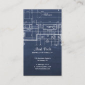 PixDezines Chalkboard-Architektenpläne Visitenkarte (Rückseite)