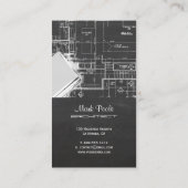 PixDezines Chalkboard-Architektenpläne Visitenkarte (Rückseite)