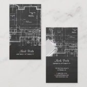 PixDezines Chalkboard-Architektenpläne Visitenkarte (Vorne/Hinten)