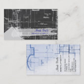 PixDezines Chalkboard-Architektenpläne Visitenkarte (Vorne/Hinten)